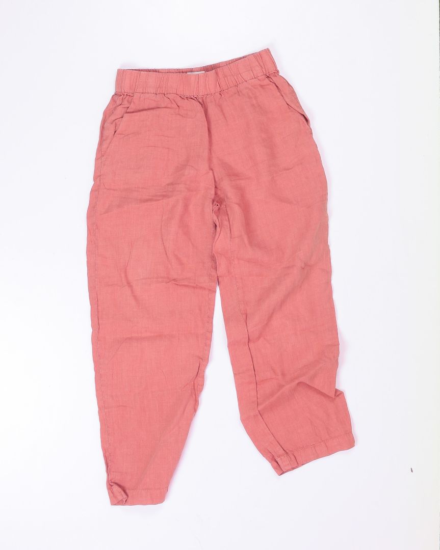 Orange Lou & Grey Linen Pants, XS