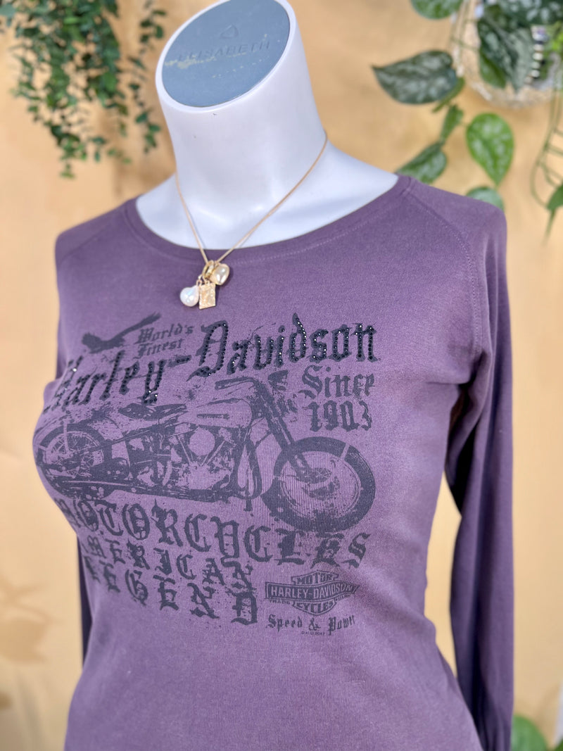 Purple Harley Davidson Long Sleeve, L