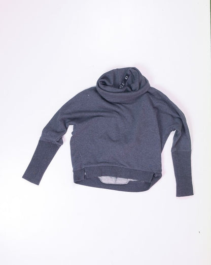 Gray MPG Cowl Neck Sweatshirt, XS