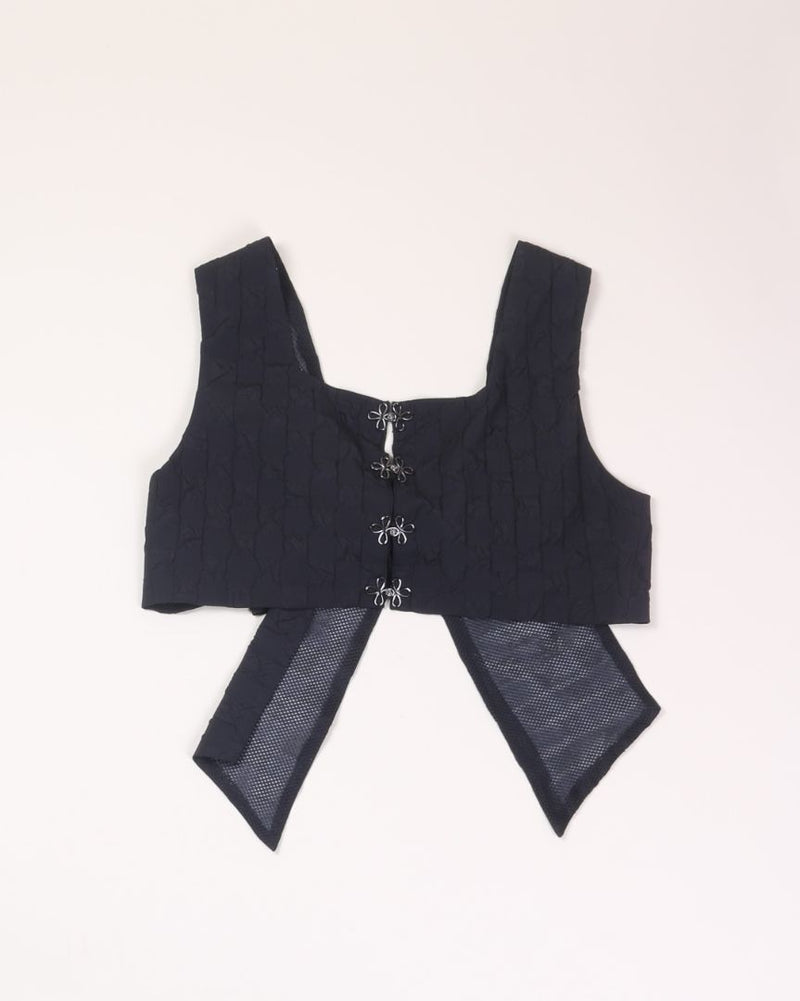 Black Unifree Cropped Blouse, M