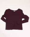 Maroon Aeropostale Cropped Long Sleeve, L