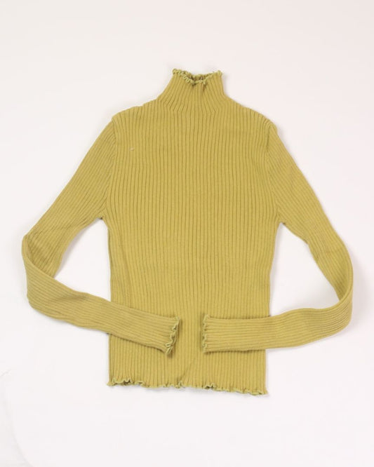 Yellow Forever21 Mockneck, S