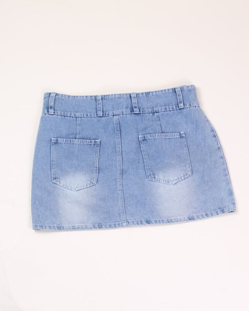 Denim Hyfve Mini Skirt, M