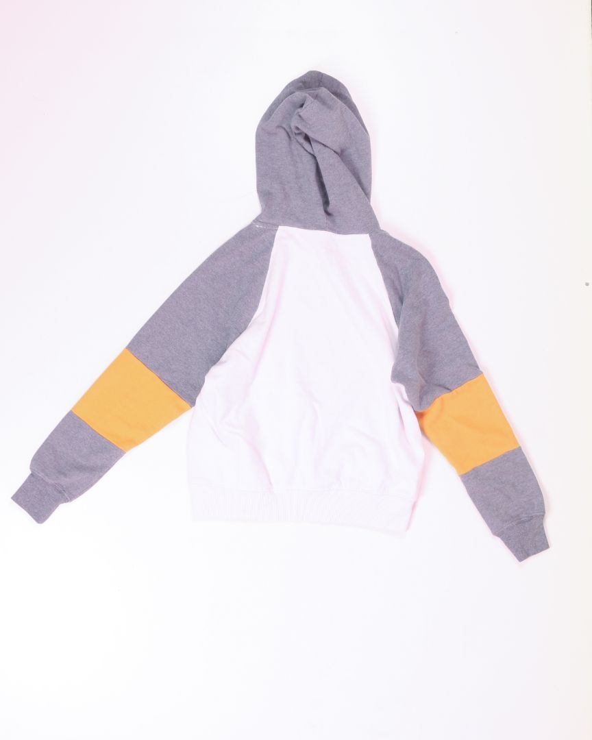 White/Gray Full Tilt Cropped Hoodie, M