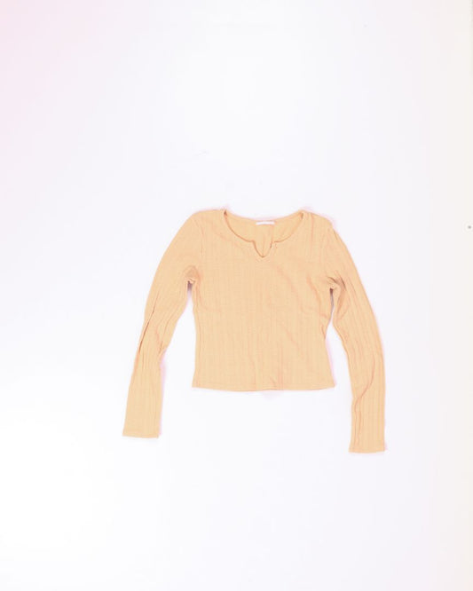 Yellow Full Tilt Cropped Long Sleeve, M