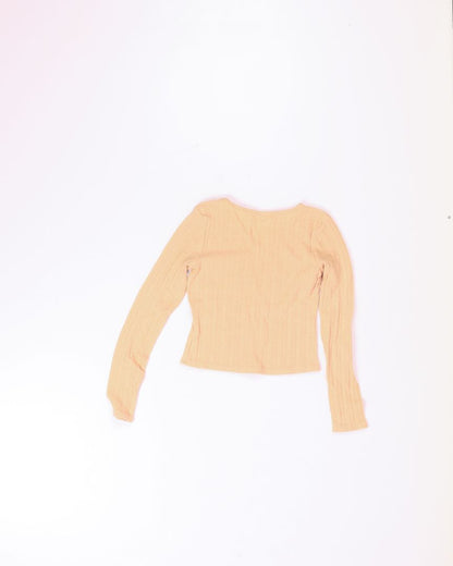 Yellow Full Tilt Cropped Long Sleeve, M