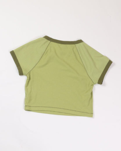 Green Wild Fable Cropped Tee, S