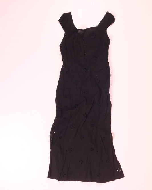 Black Commense Midi Dress, S