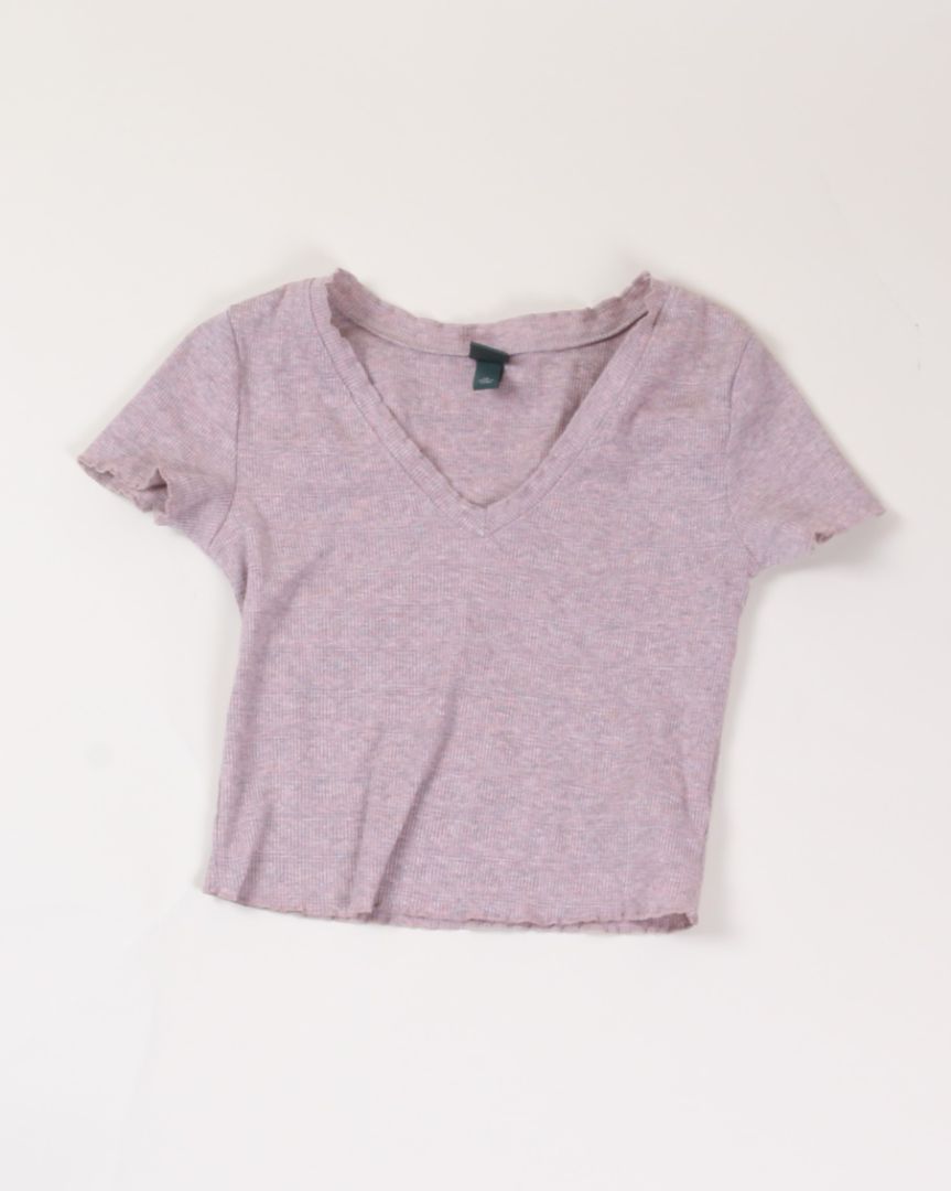 Pink Wild Fable Cropped V-neck, XS