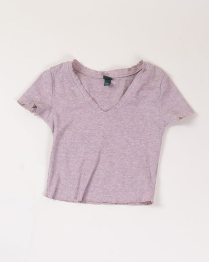 Pink Wild Fable Cropped V-neck, XS