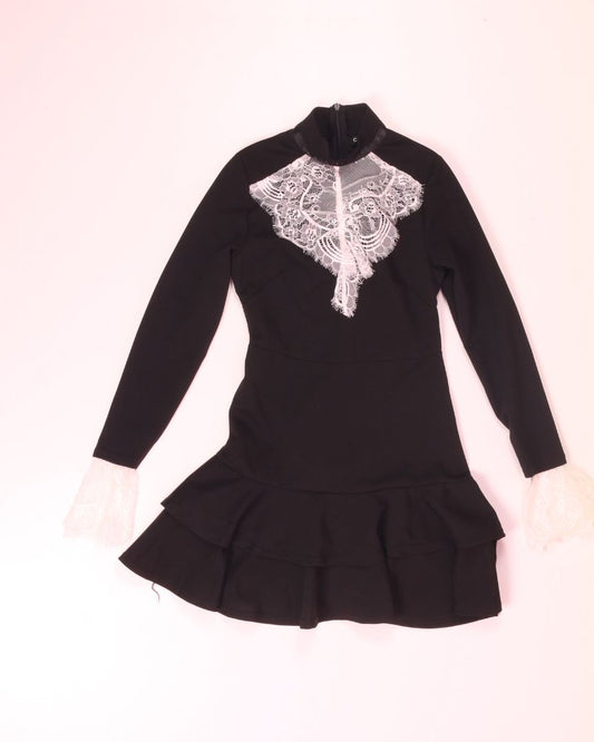 Black Chicme Tiered Dress, S