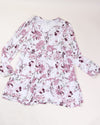 White Floral Wonderly Babydoll Dress, XL