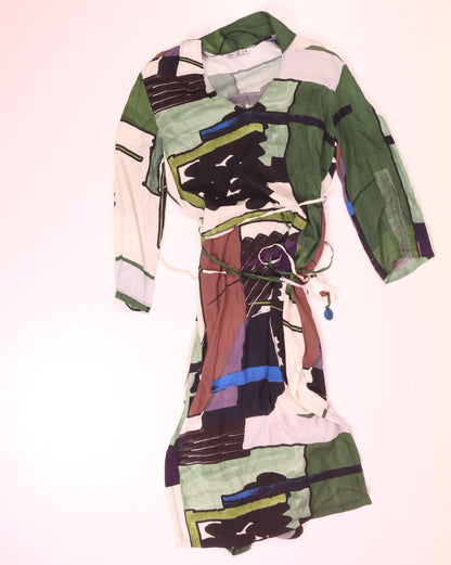 Green/Brown Zara Funky Dress, XS