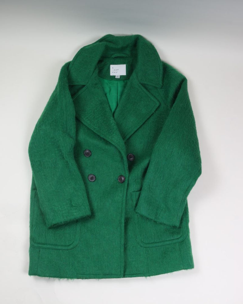 Green A New Day Peacoat, M