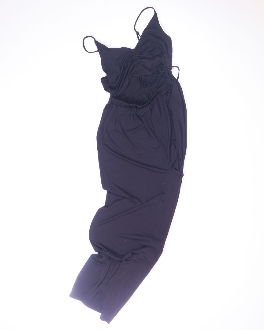 Black Love Tree Maxi Dress, L