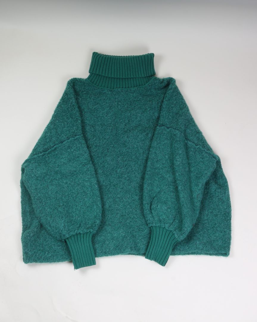 Green Free People Turtleneck Sweater, M