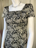 NWT Black Brocade Brooks Brothers Cocktail Dress, 2