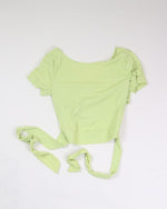 Green Lush Wrap Tee, M