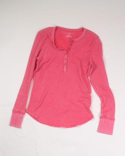 Red Aerie Buttoned Long Sleeve, L