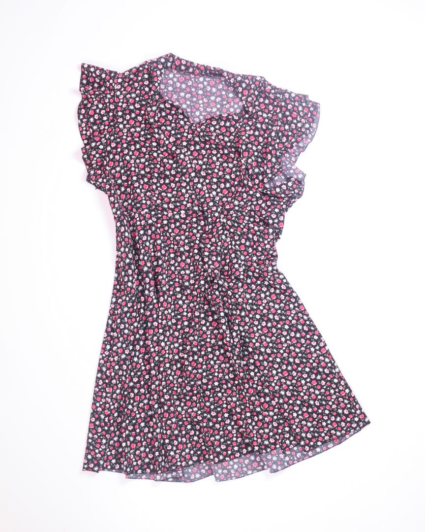 Black/Pink Shein Midi Dress, 2X