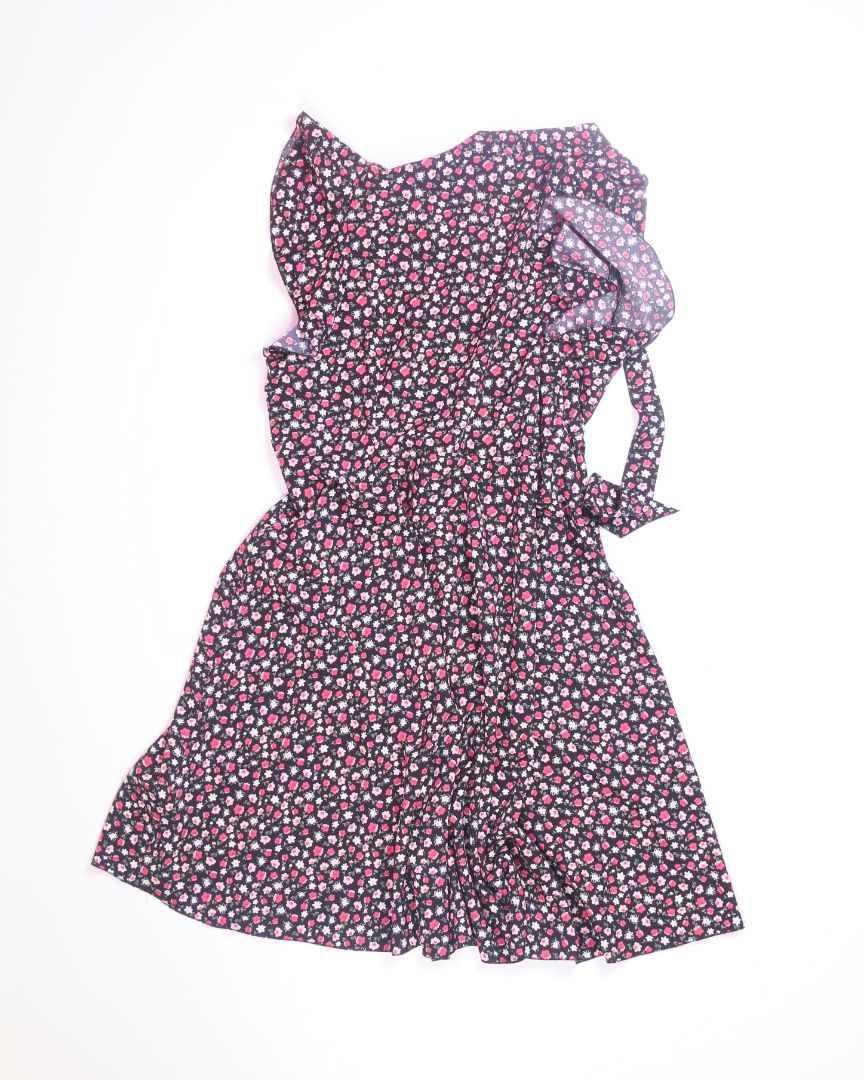 Black/Pink Shein Midi Dress, 2X