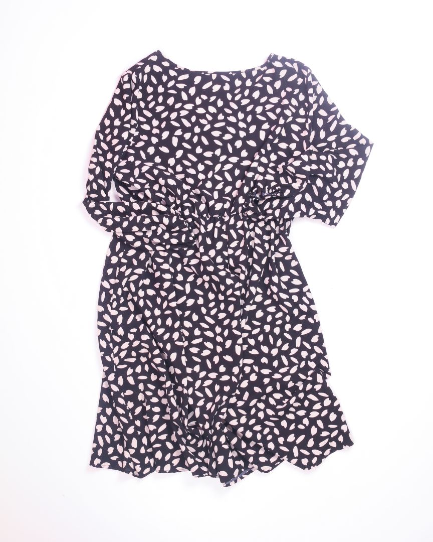 B&W Shein Midi Dress, 2X