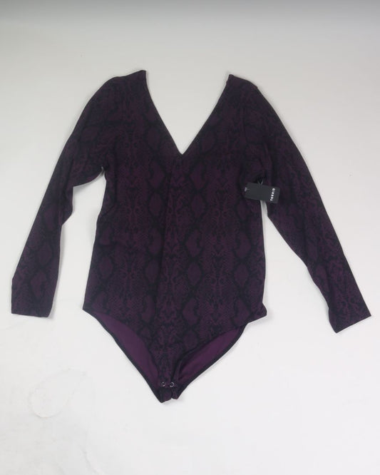 Purple Torrid Long Sleeve Bodysuit, L