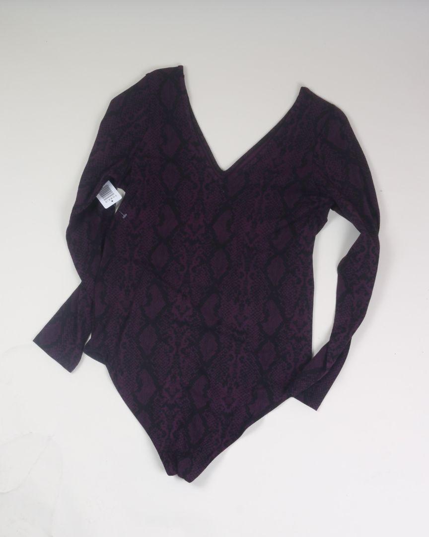 Purple Torrid Long Sleeve Bodysuit, L