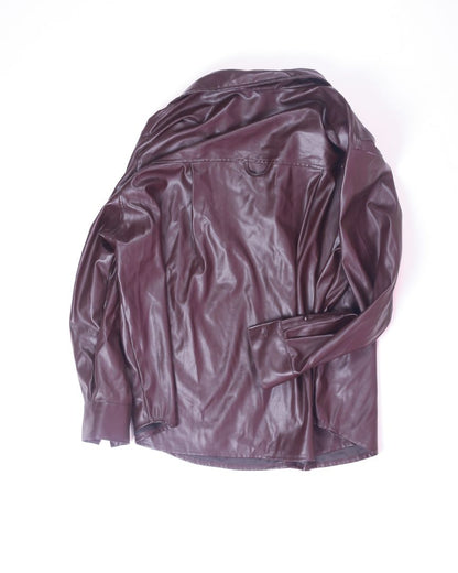 Black A New Day Pleather Button Down, 1X