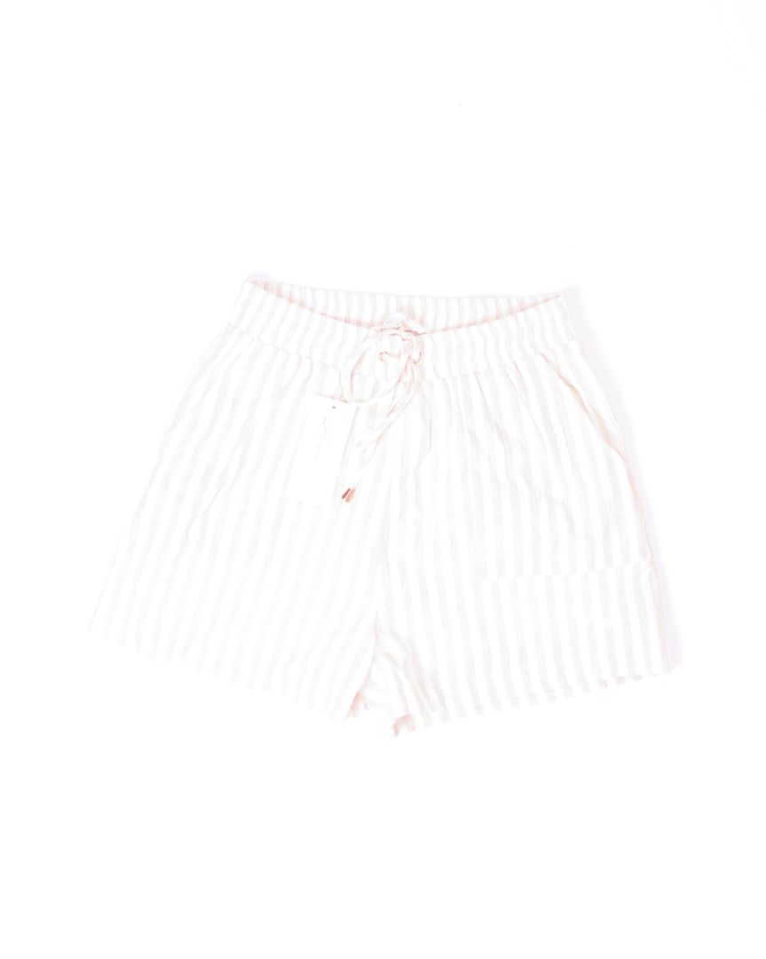 Tan Allie Rose Drawstring Shorts, S