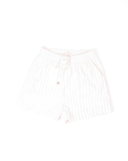 Tan Allie Rose Drawstring Shorts, S