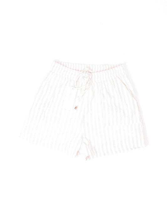 Tan Allie Rose Drawstring Shorts, S