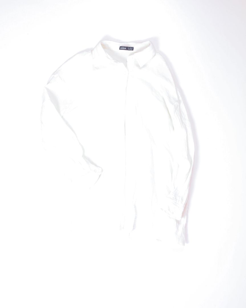 White Shein Button Down, S