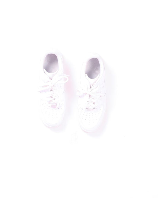 White Nike Air Force 1's Sneakers, 10.5