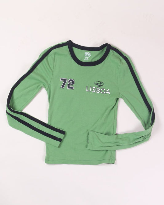 Green BDG Baby Tee, M