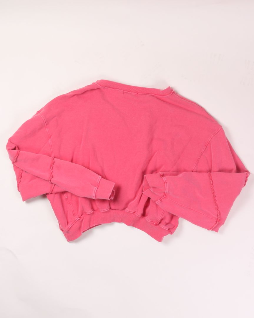 Pink Fitz + Eddi Cropped Crewneck, L