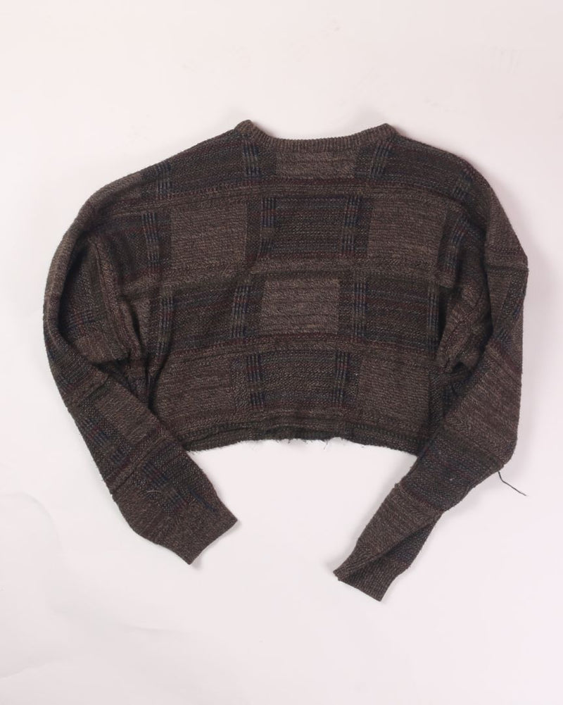 Brown Haggar Cropped Sweater, XL