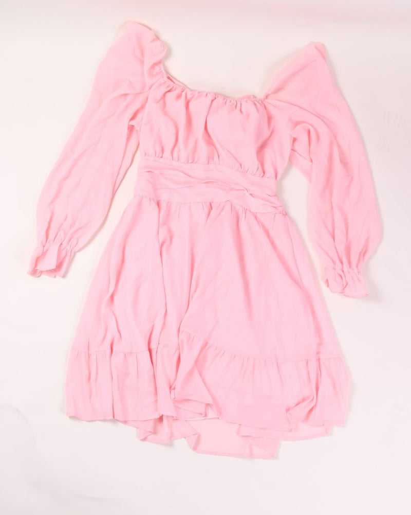 Pink Exlura Peasant Dress, L