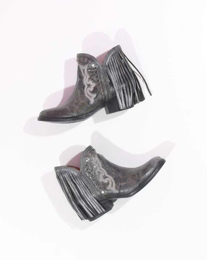 Gray Sterling River Ankle Boots, 9