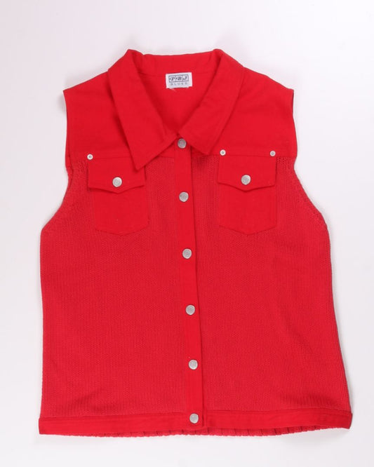 Red PBJ BLues Vest, L