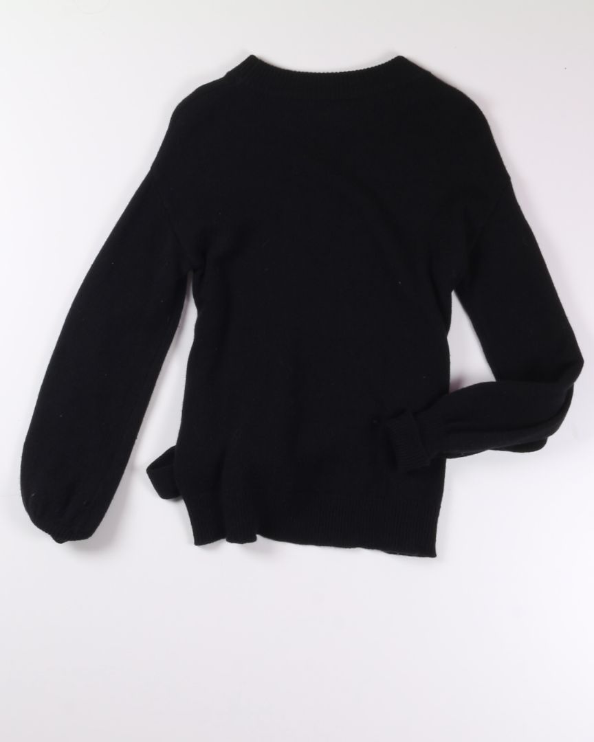 Black Halogen Tie Up Sweater, S