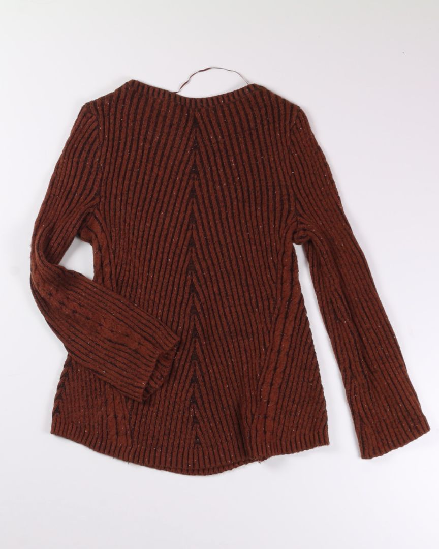 Brown Style & Co Bell Sleeve Sweater, M