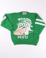 Green MSU Varsity Sweater, S