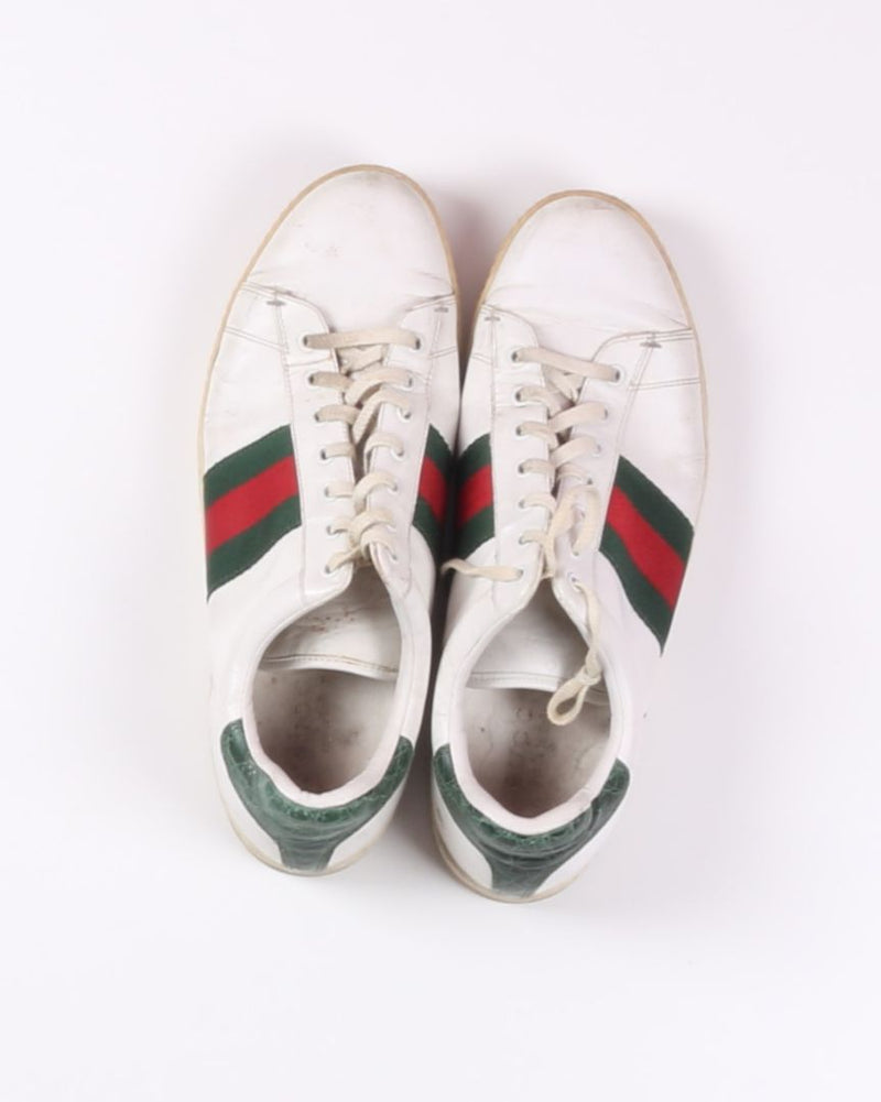 White Gucci Sneakers, 10.5