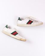 White Gucci Sneakers, 10.5