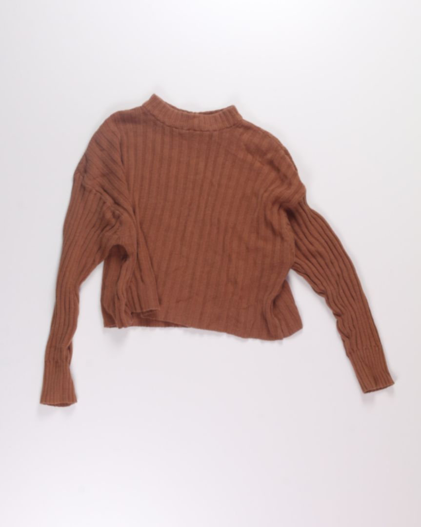 Brown American Eagle Cropped Sweater, S