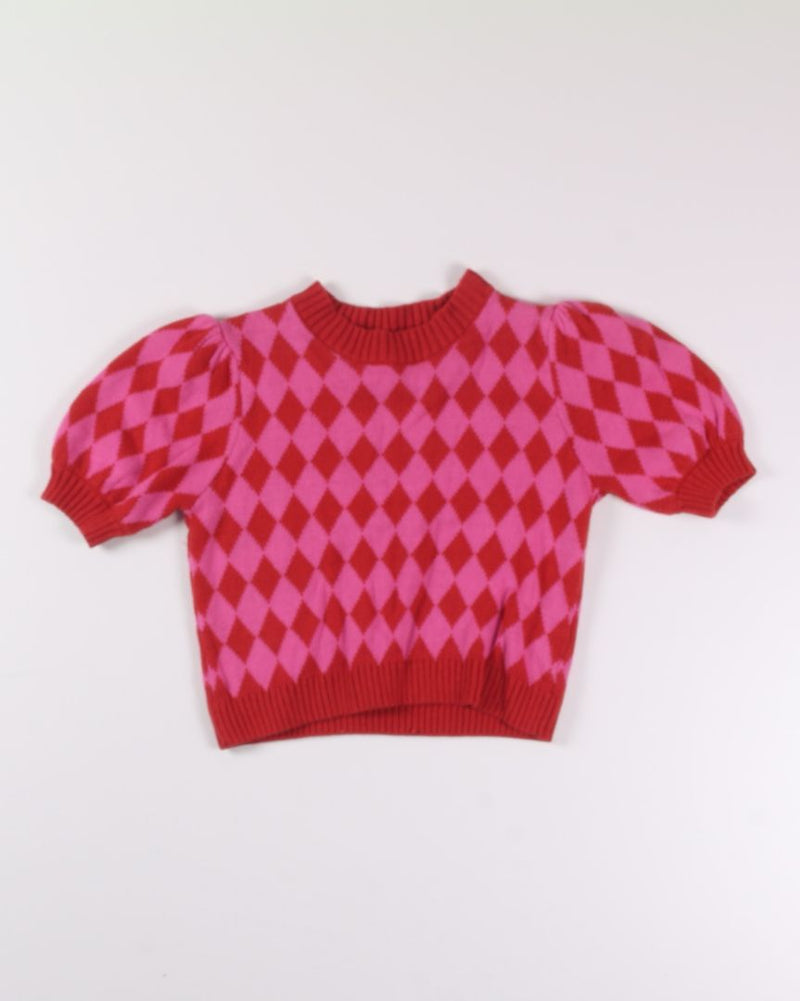 Red/Pink Forever21 Knit Tee, S