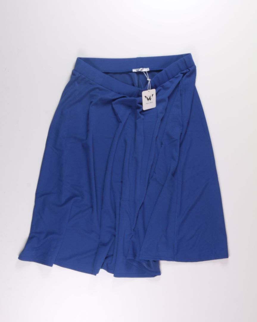 Blue White Mark Midi Skirt, 3X