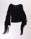 Black Forever21 Fringe Top, M