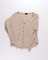 Tan Out From Under Waffle Knit Top, S